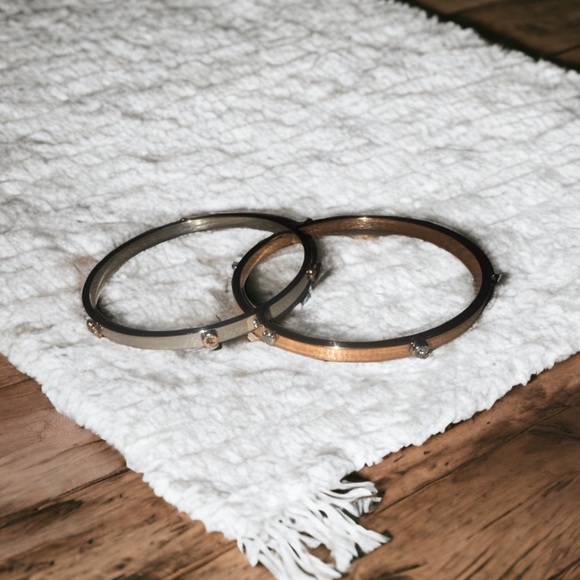 2 Coach 💛 Bangle Bracelet Set. Gold and Silver - Picture 3 of 6